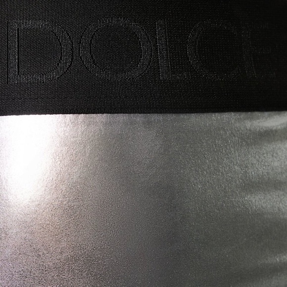 Kim Dolce & Gabbana Foiled Bikini Swimsuit With Branded Elastic Sz IV (4) US 10 - Picture 6 of 6